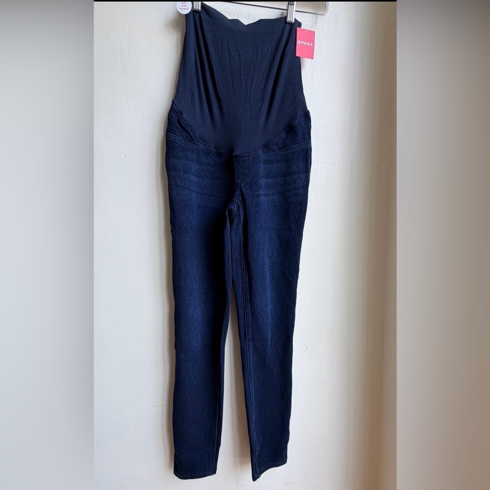 SPANX Mama Maternity Jean-ish Ankle Leggings Blue Women’s Size Small Petite